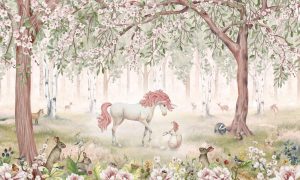 Kids Rooms | Unicorn Forest In Green Wall Mural Activities & Leisure Activities & Leisure