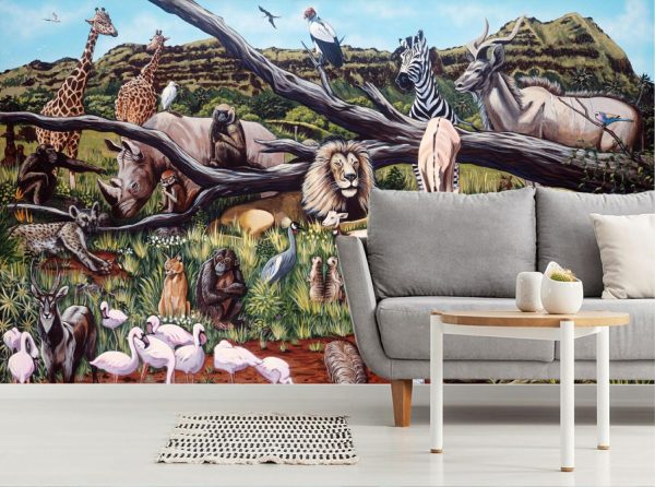 Kids Rooms | Wild In Paradise Mural Wallpaper Animals Animals