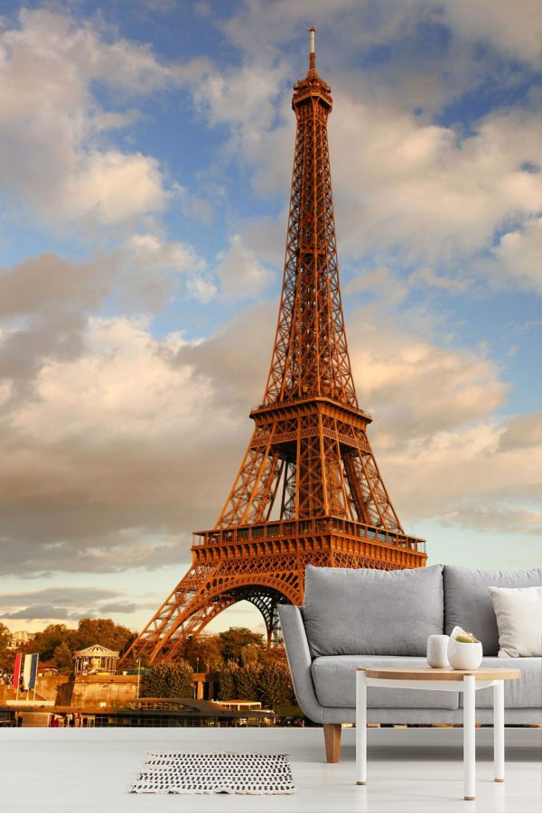 Landmarks | Eiffel Tower In Paris, France Wallpaper Mural Landmarks Landmarks