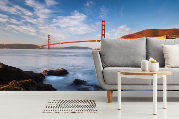 Landmarks | Golden Gate At Dawn Wall Mural Landmarks Landmarks