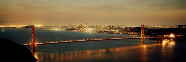 Landmarks | Golden Gate Bridge At Dusk Wallpaper Mural Extra Large Extra Large