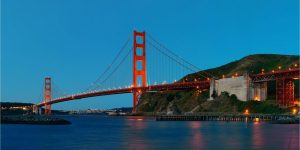 Landmarks | Golden Gate Bridge Evening Wallpaper Mural Landmarks Landmarks