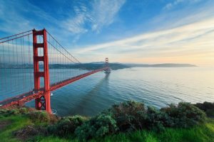 Landmarks | Golden Gate Bridge (View From Marin Headlands) Wallpaper Mural Landmarks Landmarks