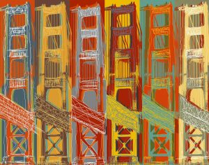 Landmarks | Golden Gate (Lew) Wallpaper Mural Landmarks Landmarks