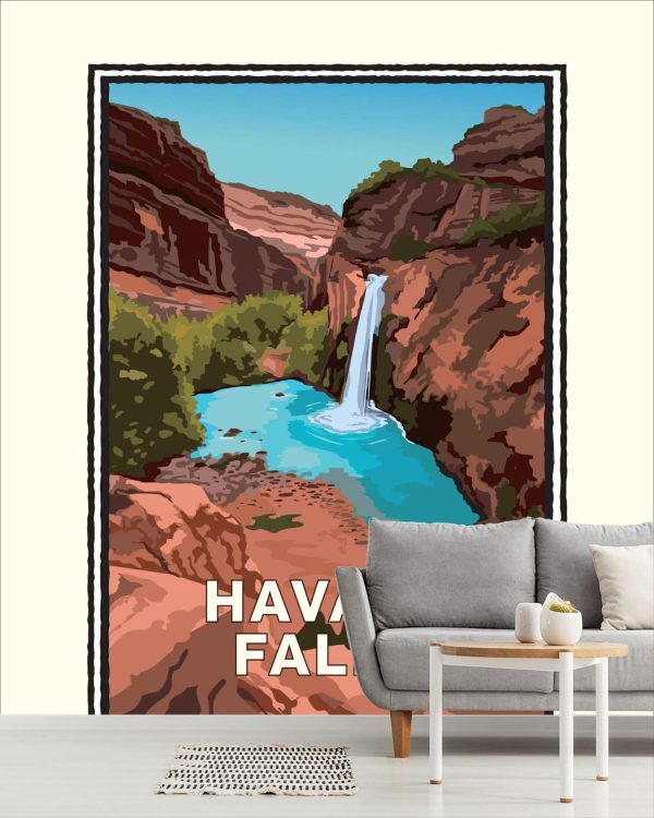 Landmarks | Havasu Falls Wallpaper Mural Art & Graphics Art & Graphics