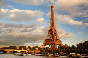 Landmarks | Paris At Dusk Mural Wallpaper Landmarks Landmarks