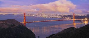 Landmarks | San Francisco Purple Sky Wall Mural Landmarks Landmarks