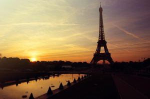 Landmarks | Sunrise In Paris Wallpaper Mural Landmarks Landmarks