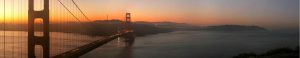 Landmarks | Sunrise Over Golden Gate Bridge Wall Mural Landmarks Landmarks