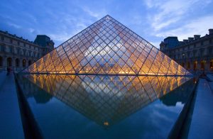 Landmarks | The Louvre at Twilight, Paris, France 2Wall Mural City & Skyline City & Skyline