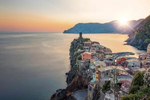 Landscapes & Scenic | Cinque Terre Sunset Wallpaper Mural City & Skyline City & Skyline