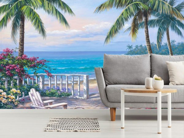 Landscapes & Scenic | Coastal View Wallpaper Mural Beach & Tropical Beach & Tropical