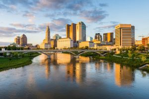 Landscapes & Scenic | Columbus, Ohio Skyline Mural Wallpaper Architectural Architectural