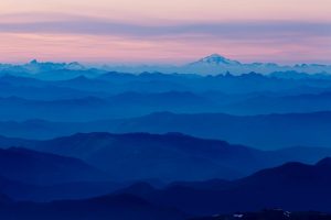 Landscapes & Scenic | Dusk Settles Over Cascade Mountains Wallpaper Mural Landscapes & Scenic Landscapes & Scenic