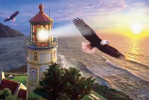 Landscapes & Scenic | Eagle Light Mural Wallpaper Animals Animals