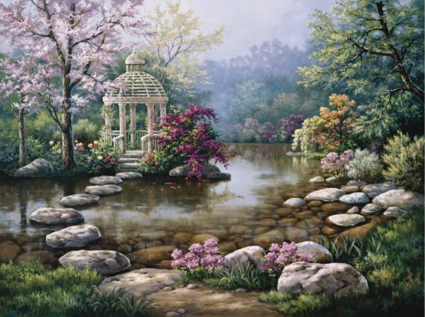 Landscapes & Scenic | Gazebo Wall Mural Landscapes & Scenic Landscapes & Scenic