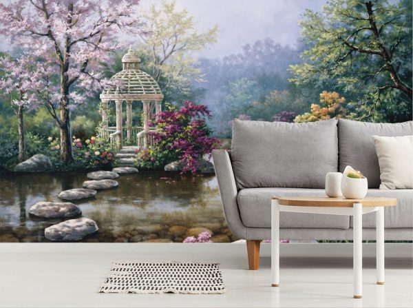 Landscapes & Scenic | Gazebo Wall Mural Landscapes & Scenic Landscapes & Scenic