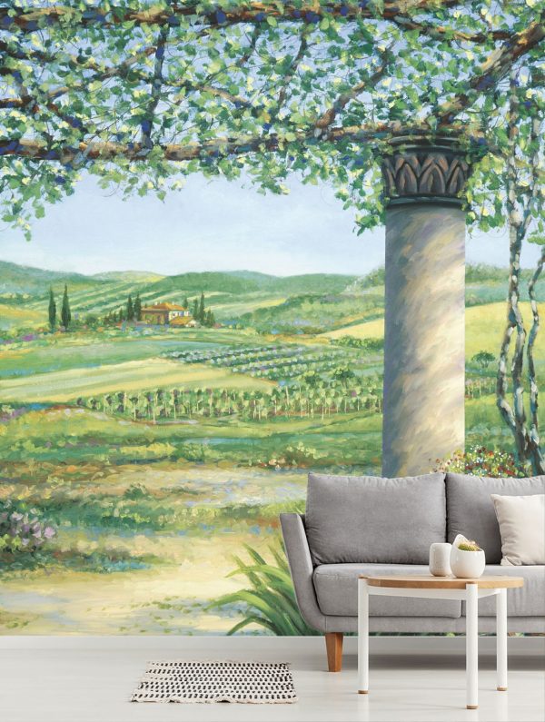 Landscapes & Scenic | Il Trebbio East Mural Wallpaper Landscapes & Scenic Landscapes & Scenic