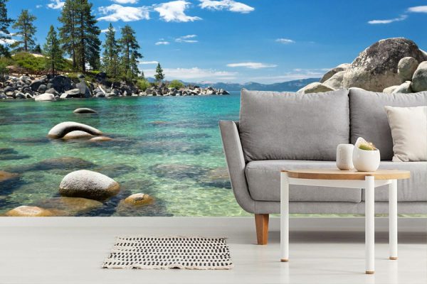 Landscapes & Scenic | Lake Tahoe Beach Wall Mural Landscapes & Scenic Landscapes & Scenic