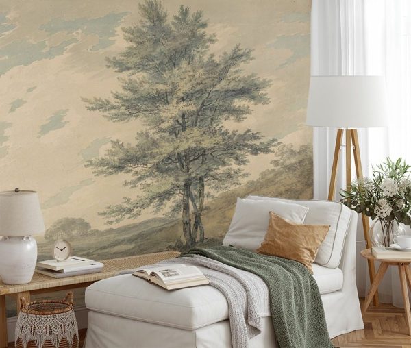 Landscapes & Scenic | Landscape with Trees and Figures Wall Mural Landscapes & Scenic Landscapes & Scenic