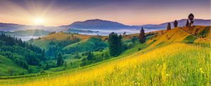 Landscapes & Scenic | Majestic Sunset In The Mountains Landscape Wallpaper Mural Landscapes & Scenic Landscapes & Scenic