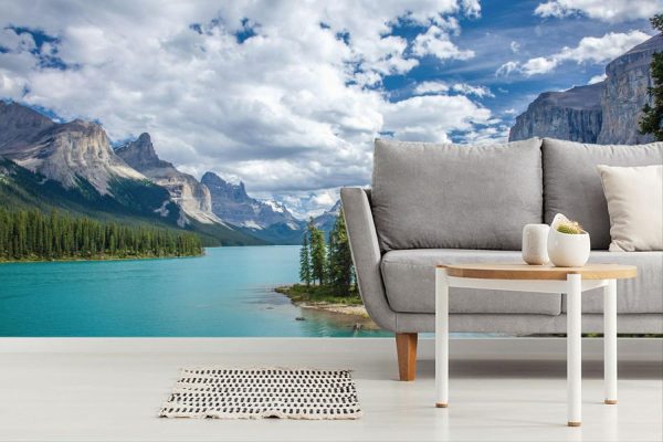 Landscapes & Scenic | Maligne Lake, Jasper National Park Wall Mural Landscapes & Scenic Landscapes & Scenic