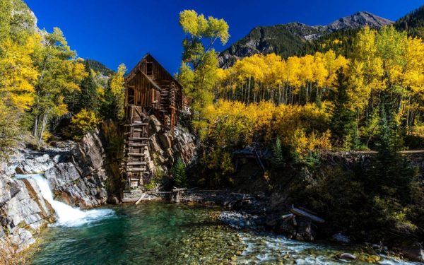 Landscapes & Scenic | Old Mill On The Crystal River Wall Mural Forests Forests