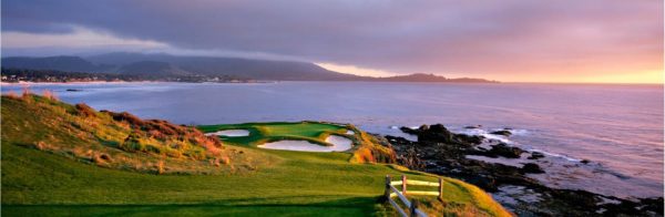 Landscapes & Scenic | Pebble Beach Golf Links – 7th Hole Panoramic Mural Wallpaper Landscapes & Scenic Landscapes & Scenic