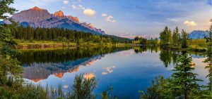 Landscapes & Scenic | Quarry Lake, Mount Rundle Wall Mural Landscapes & Scenic Landscapes & Scenic