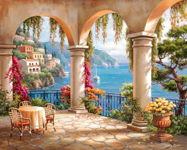 Landscapes & Scenic | Terrace Arch II Wallpaper Mural Landscapes & Scenic Landscapes & Scenic