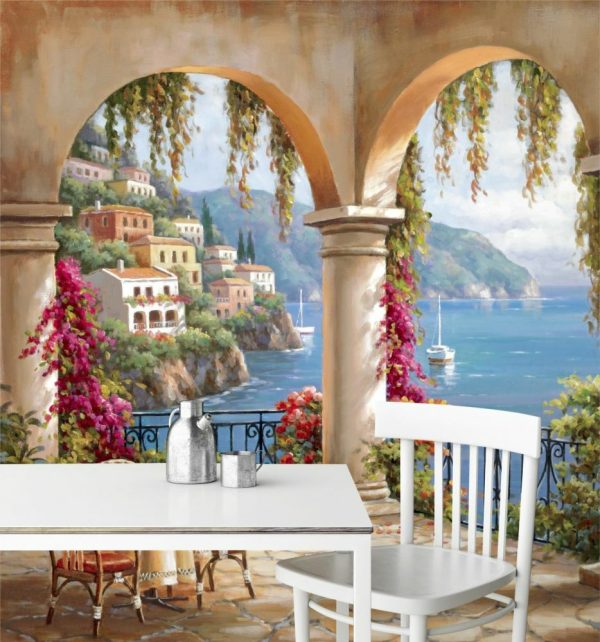 Landscapes & Scenic | Terrace Arch II Wallpaper Mural Landscapes & Scenic Landscapes & Scenic