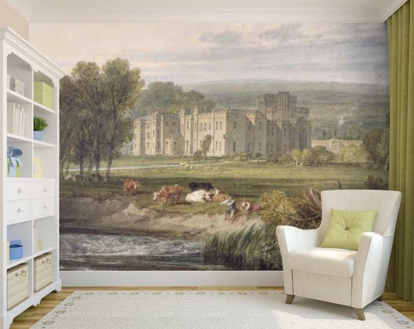 Landscapes & Scenic | View of Hampton Court Wall Mural Architectural Architectural