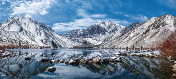 Landscapes & Scenic | Winter At Convict Lake Wall Mural Extra Large Extra Large