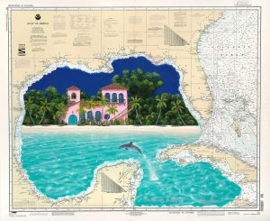 Maps & Flags | Bathing Beauty (Mackin) Wallpaper Mural Maps & Flags Maps & Flags