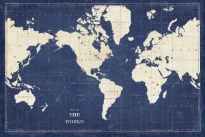 Maps & Flags | Blueprint World Map Mural Wallpaper Maps & Flags Maps & Flags