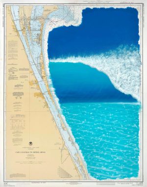 Maps & Flags | Cape Canaveral Surfing Wall Mural Maps & Flags Maps & Flags