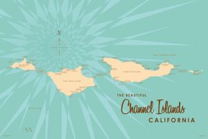 Maps & Flags | Channel Islands, CA Lake Map Mural Wallpaper Maps & Flags Maps & Flags