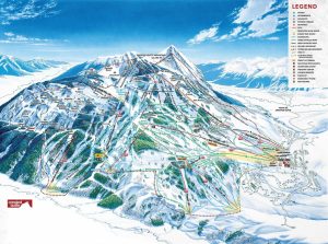 Maps & Flags | Crested Butte Ski Trail Map With Legend Wall Mural Maps & Flags Maps & Flags