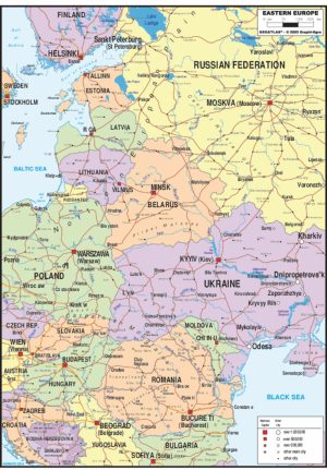 Maps & Flags | Eastern Europe Map Mural Wallpaper Maps & Flags Maps & Flags