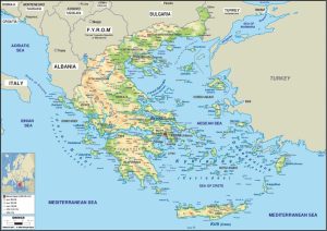 Maps & Flags | Greece Map Wallpaper Mural Maps & Flags Maps & Flags