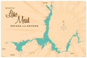 Maps & Flags | Lake Mead, AZ Lake Map Mural Wallpaper Maps & Flags Maps & Flags