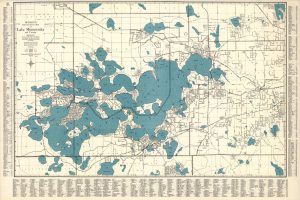 Maps & Flags | Lake Minnetonka Vintage Map Wallpaper Maps & Flags Maps & Flags