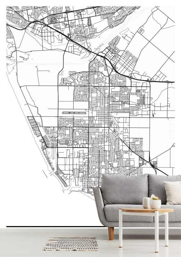 Maps & Flags | Map Of Oxnard California Wallpaper Mural Maps & Flags Maps & Flags