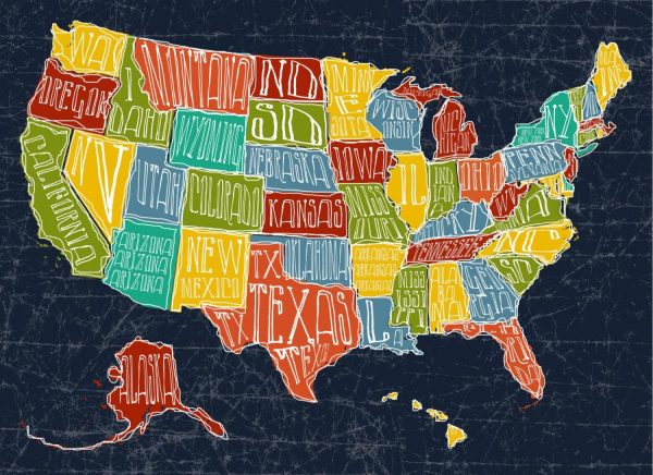 Maps & Flags | Map USA Wall Mural Maps & Flags Maps & Flags