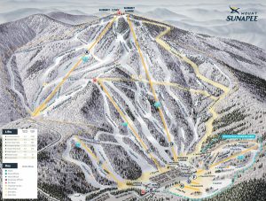 Maps & Flags | Mount Sunapee Ski Trail Map With Legend Wall Mural Maps & Flags Maps & Flags