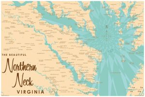 Maps & Flags | Northern Neck Lake Map Wall Mural Maps & Flags Maps & Flags