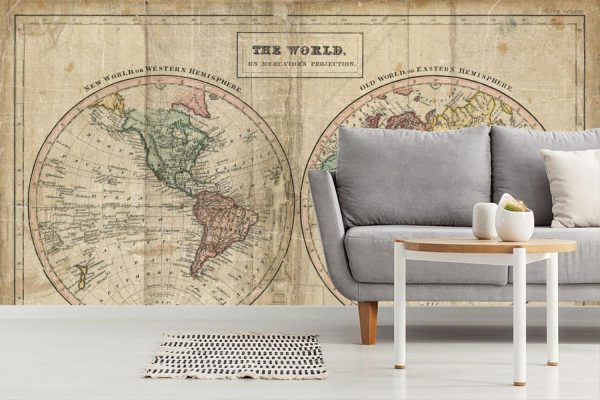 Maps & Flags | Old World Eastern Western Wall Mural Maps & Flags Maps & Flags