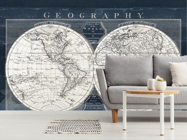 Maps & Flags | Old World Globe Wallpaper Mural Maps & Flags Maps & Flags