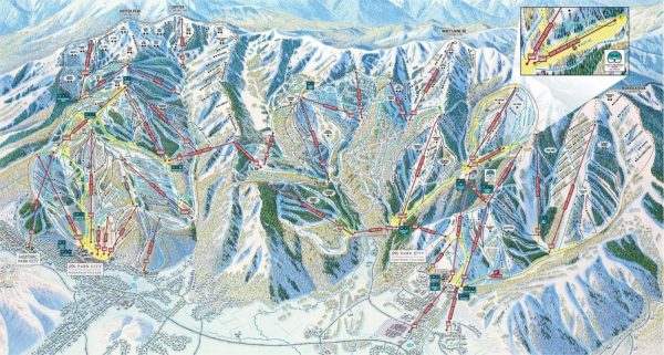 Maps & Flags | Park City Ski Trail Map Wall Mural Maps & Flags Maps & Flags