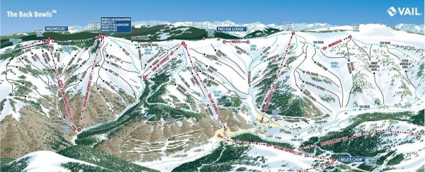 Maps & Flags | Vail Back Bowls Ski Trail Map Mural Maps & Flags Maps & Flags